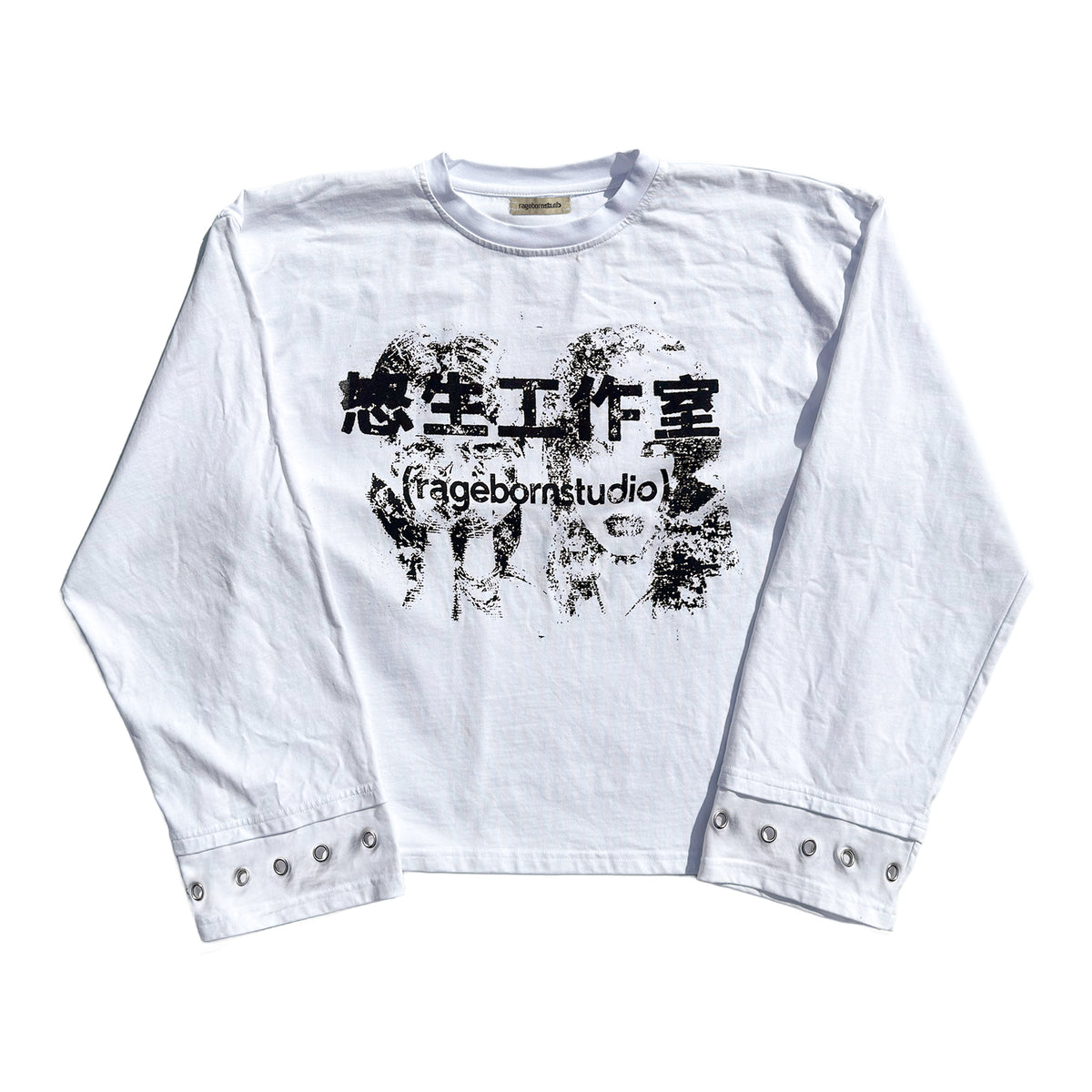 LONGSLEEVE - WHITE CHINESE PRINT