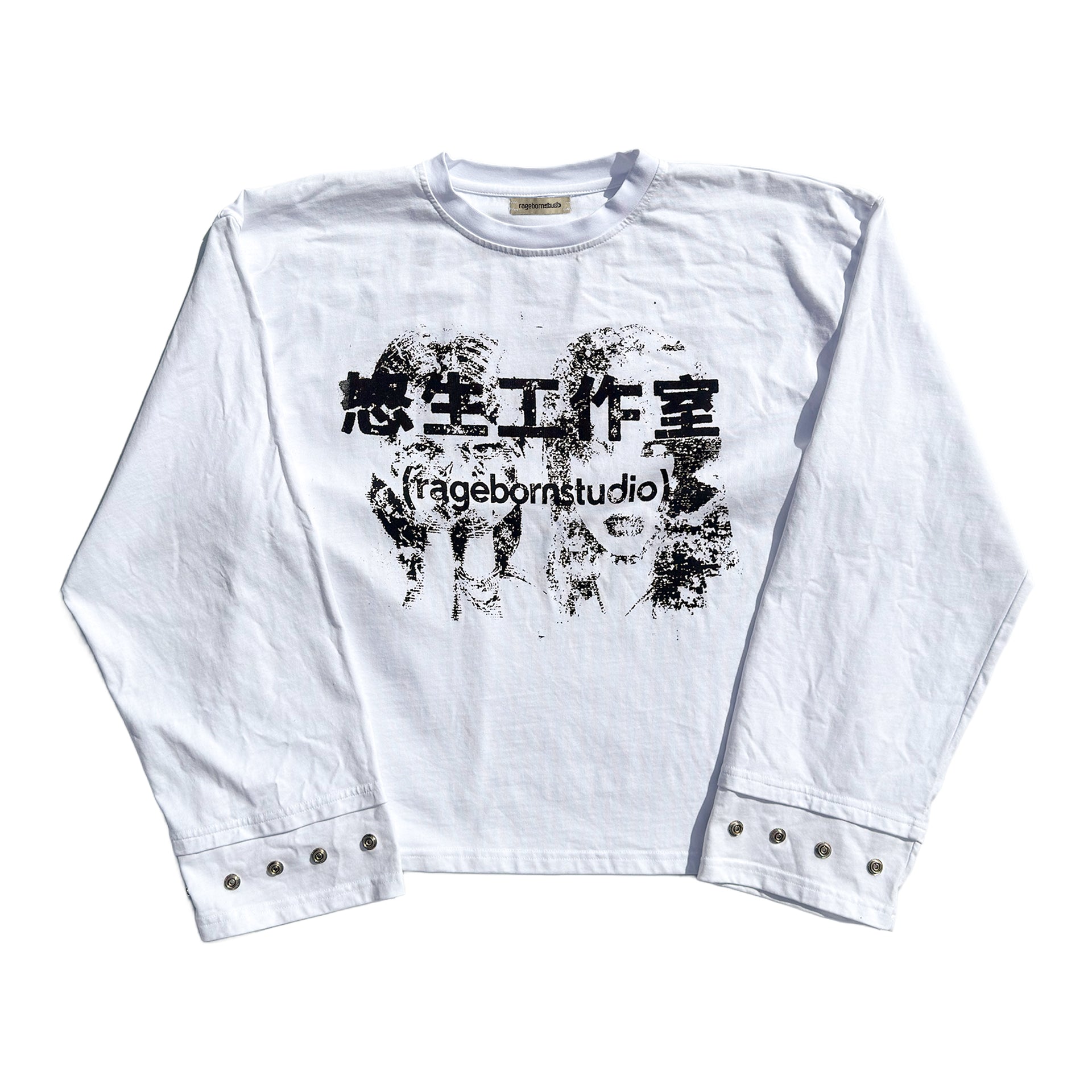 LONGSLEEVE - WHITE CHINESE PRINT