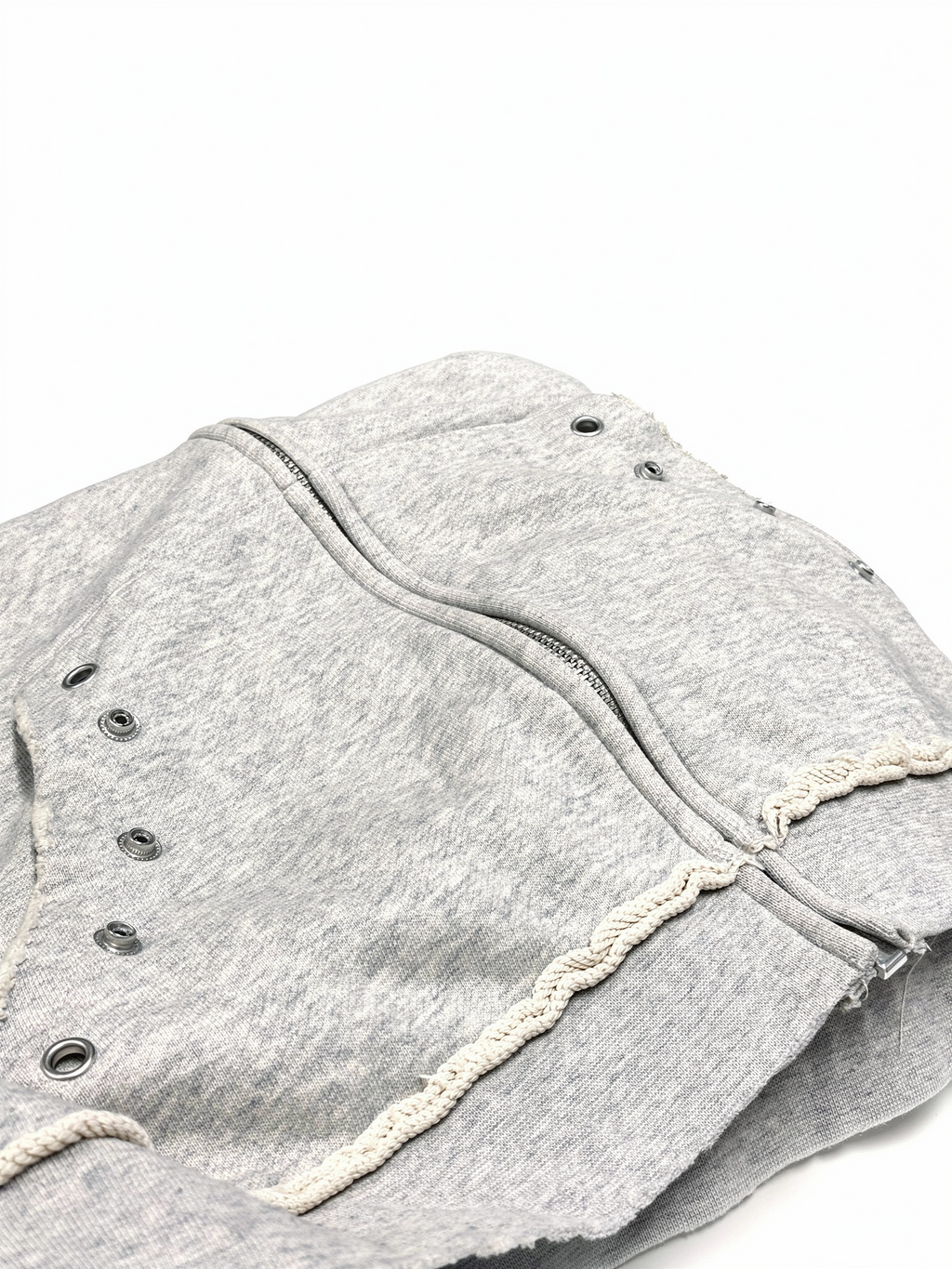 Distressed Zip Hoodie - RAGEBORNSTUDIO