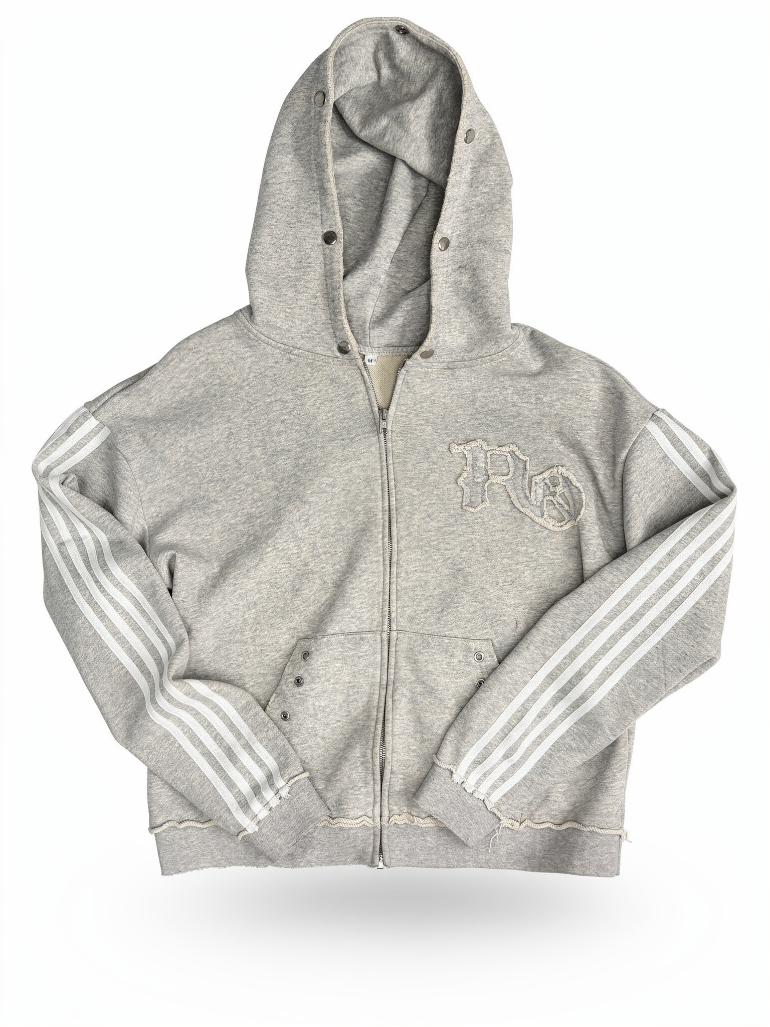 Distressed  Zip Hoodie
