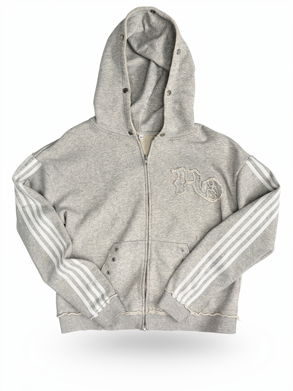 Distressed Zip Hoodie - RAGEBORNSTUDIO